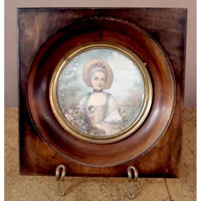 Miniature Woman In Hat