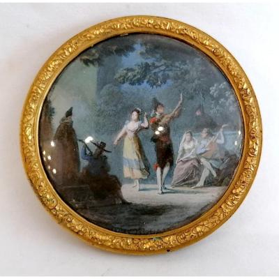 Miniature The Dance By Alexandre Jean Noël, XVIIIth Century