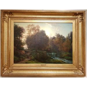 Louis Auguste Lapito (1803-1874), View Of The Fontana Mill Near Clermont In Auvergne, 1868.