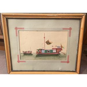 Gouache Chinoise XIXème Siècle