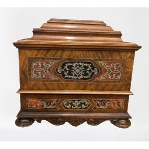 Jewelry Box With Secrets In Marquetry Style Boulle