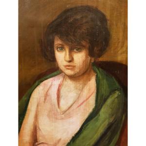 Jean Hippolyte Marchand (1883-1940), Oil On Canvas, Portrait Of A Woman, Nineteenth