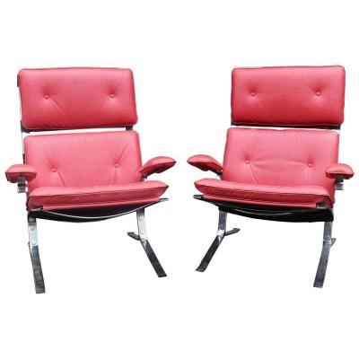 Une Paire De Fauteuils Pascal Mourgue, 1970