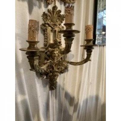 Une Applique En Bronze Dans Le Gout Louis XIV, XIX-ème
