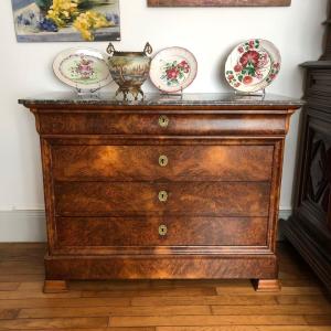 19th Century Walnut Restoration Period Chest Of Drawers