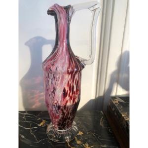 Multi-layer Glass Ewer Jug 20th Century Parisian Glassware