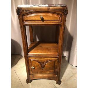 Louis Majorelle Art Nouveau Bedside Table