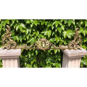 Louis XV Style Bronze Fireplace Front, 19th Century