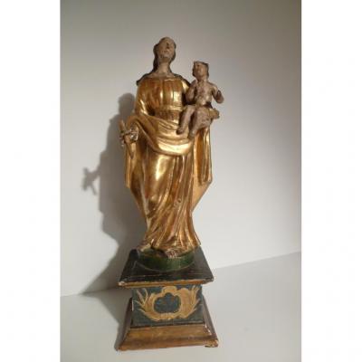 Virgin And Child XVIII Golden Wood