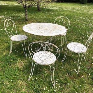 Late 19th Century Wrought Iron Garden Furniture