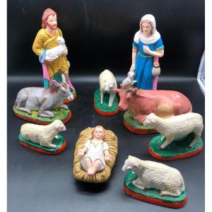 Nativity Scene In Paper Mache Year 50