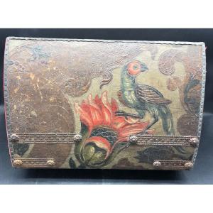 Embossed Leather Box In The Taste Of The 18th Century