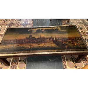 Vintage Coffee Table With London View