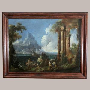 Antonio Maria Marini (1668-1725) Attributed. Animated Marine Around 1700.