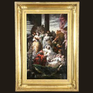 French School, Circle Of Eugène Isabey, Venetian Festivals. Illegible Signature.
