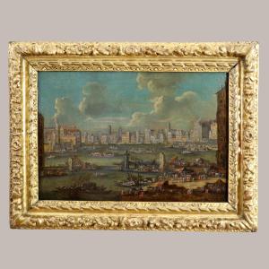 Peter II Casteel (1650; 1701) Attributed. Animated Port Scene