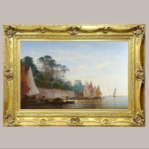 Félix Ziem (1821-1911) Signed And Dated 1871. Venice, The French Gardens.  