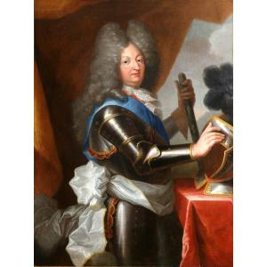 Large Portrait Of The Grand Dauphin, Workshop Of Hyacinthe Rigaud Circa 1700