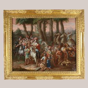  Michelangelo Unterberger (1695-1758) Workshop. The Return Of Alexander Circa 1750.