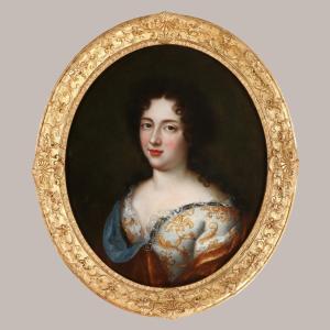 Pierre Mignard (1612-1695) And Studio. Portrait Of Mlle De Nantes Circa 1690, Daughter Of Louis XIV