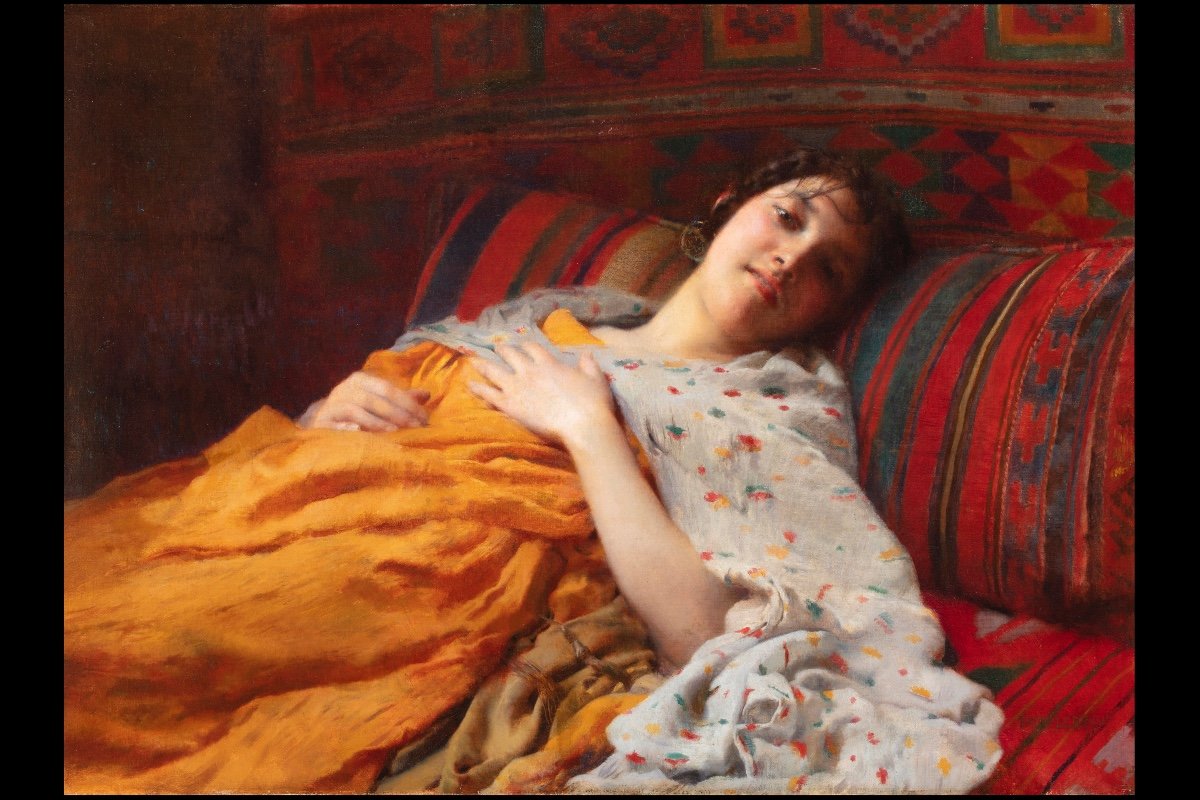 Dipinto orientalista di Paul Alexandre Alfred Leroy (Parigi 1860 - 1942)-photo-2
