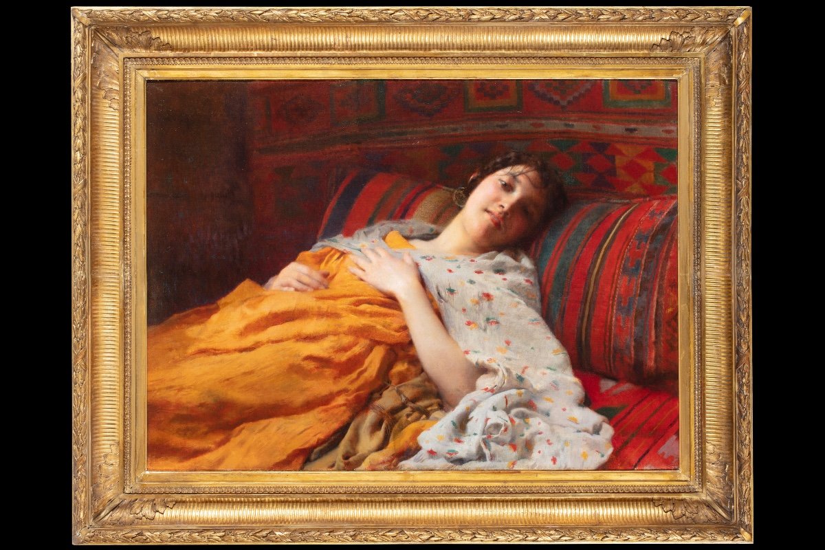 Dipinto orientalista di Paul Alexandre Alfred Leroy (Parigi 1860 - 1942)
