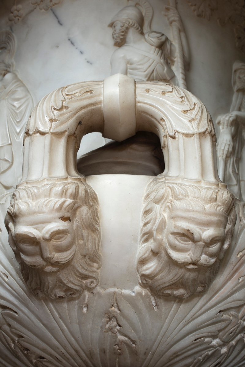 Coppia di grandi vasi in marmo bianco statuario, Roma XIX secolo-photo-7