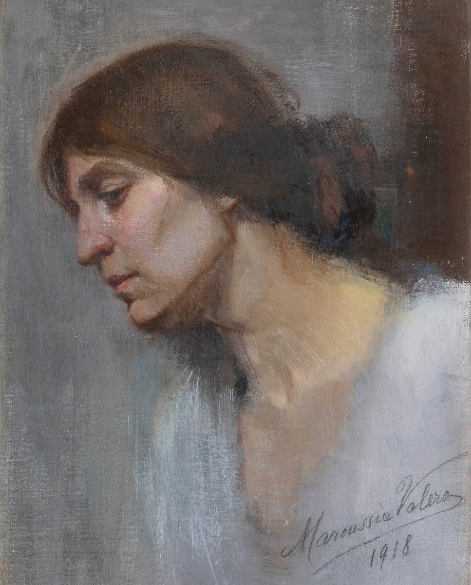 Dipinto di Maroussia Valero (San Pietroburgo 1885 – Madrid 1955), “Ritratto di donna”-photo-2