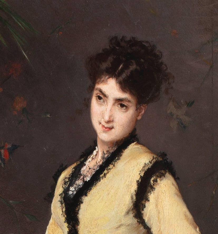 Dipinto di Gustave De Jonghe (Courtrai 1829 – Anversa 1893), "La lettera d’amore"-photo-4