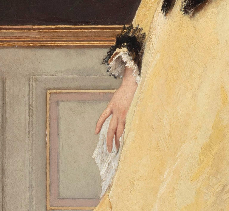 Dipinto di Gustave De Jonghe (Courtrai 1829 – Anversa 1893), "La lettera d’amore"-photo-3