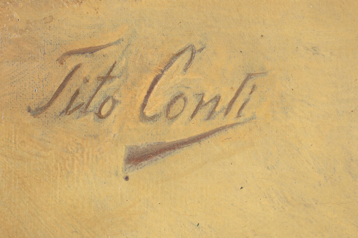 Tito Conti (Firenze 1842 - 1924), “La collana di perle”-photo-4