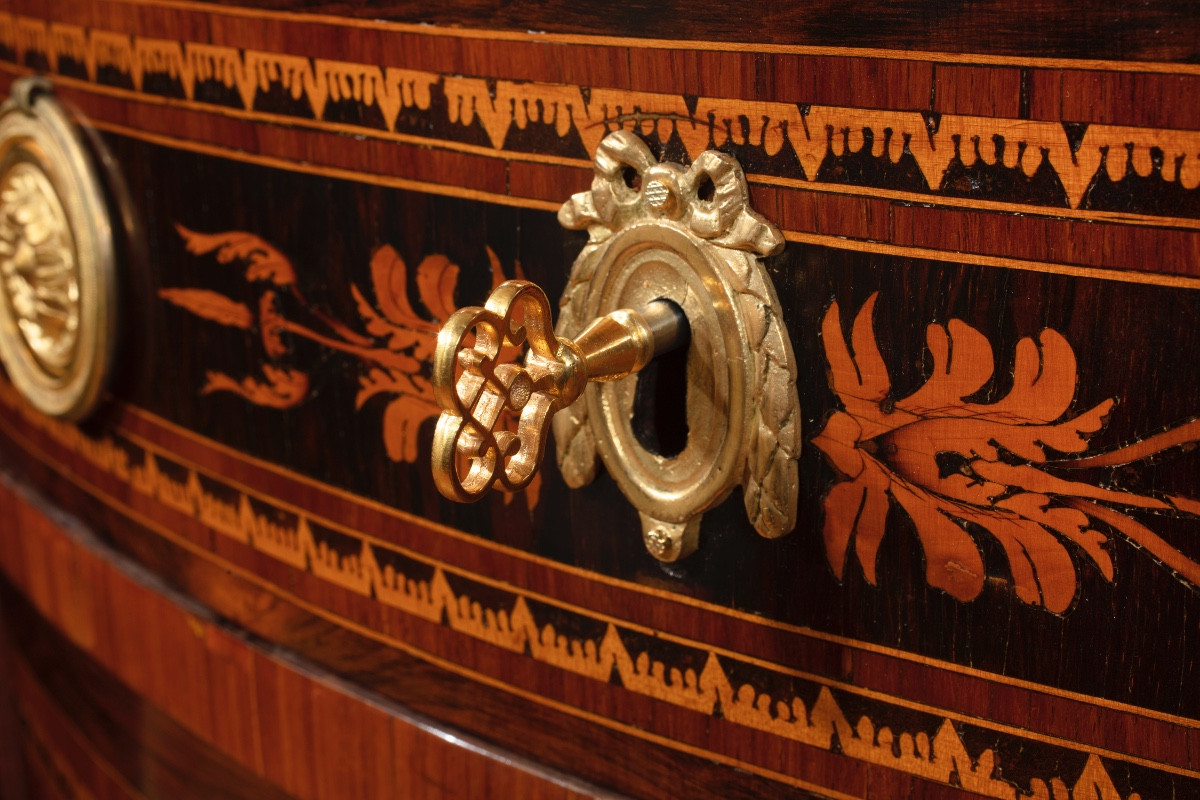 Coppia di commodes a demilune lombarde-photo-2