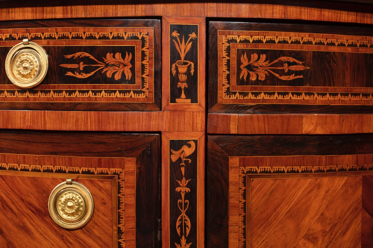 Coppia di commodes a demilune lombarde-photo-4