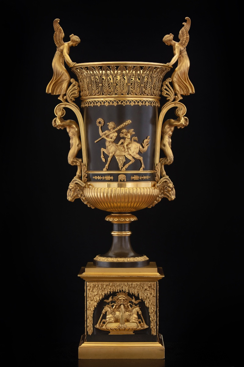 Importante vaso in bronzo, metà XIX secolo