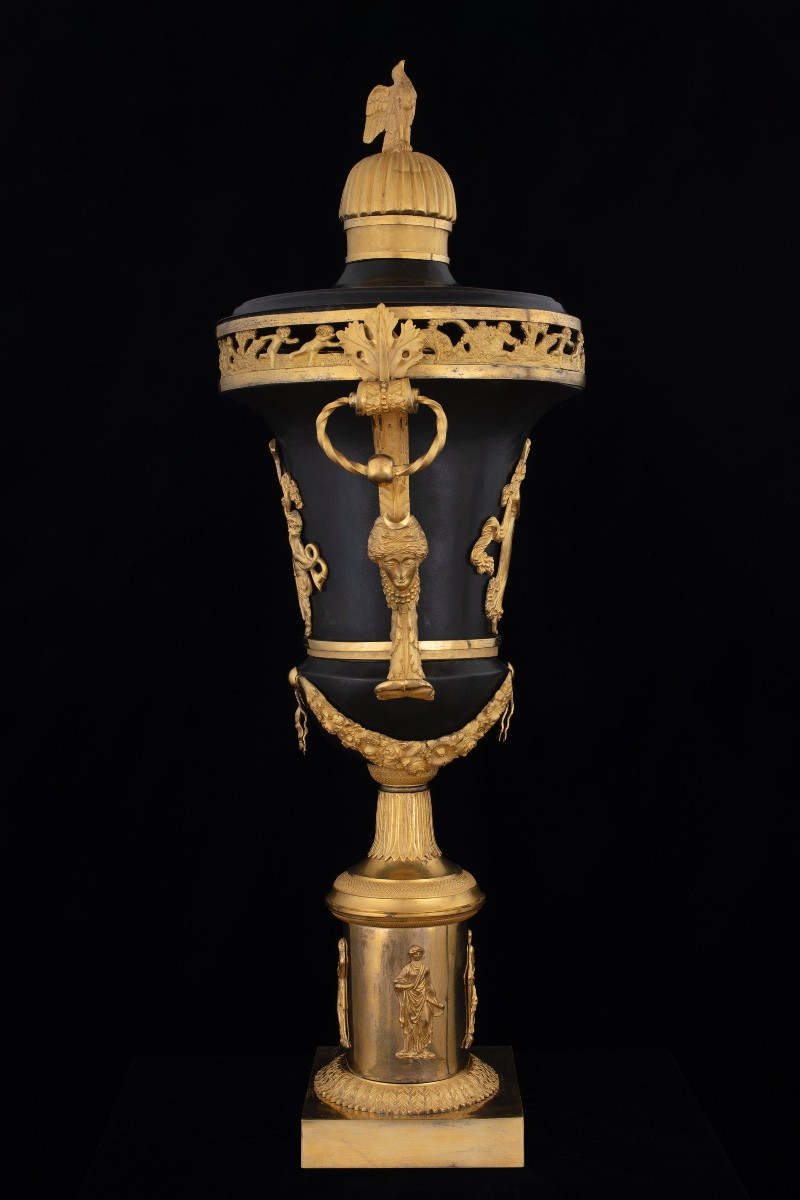 Importante vaso in bronzo, Russia, inizio del XIX secolo-photo-2