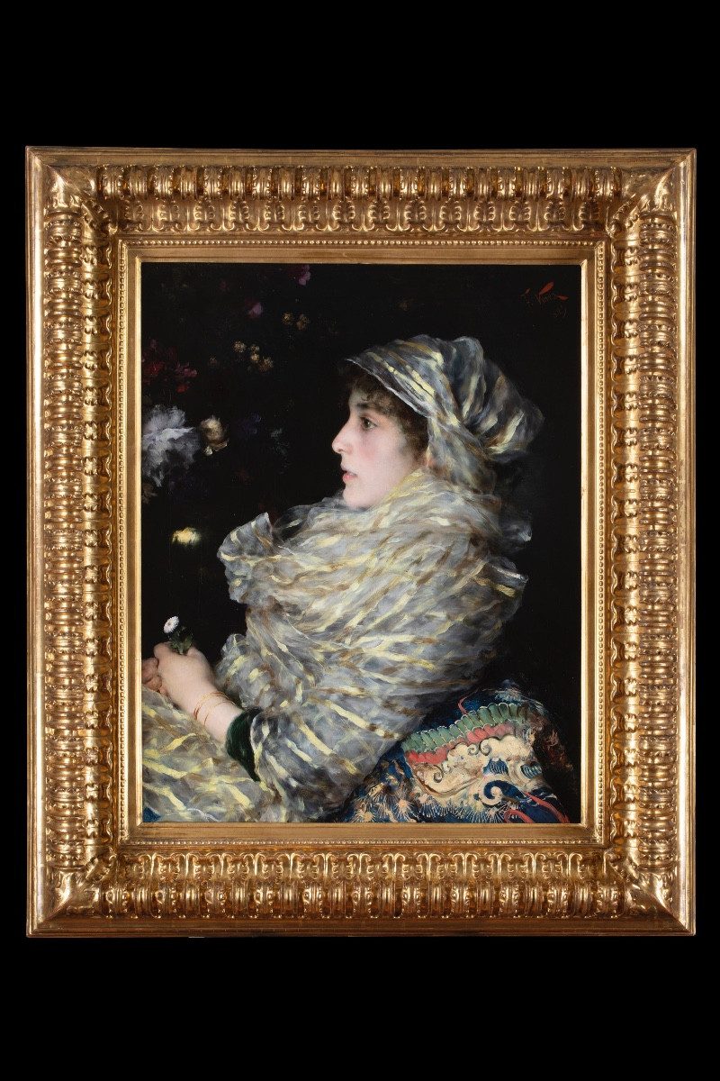 Francesco Vinea (Forlì 1845 - Firenze 1902), “Sehnsucht”, 1885