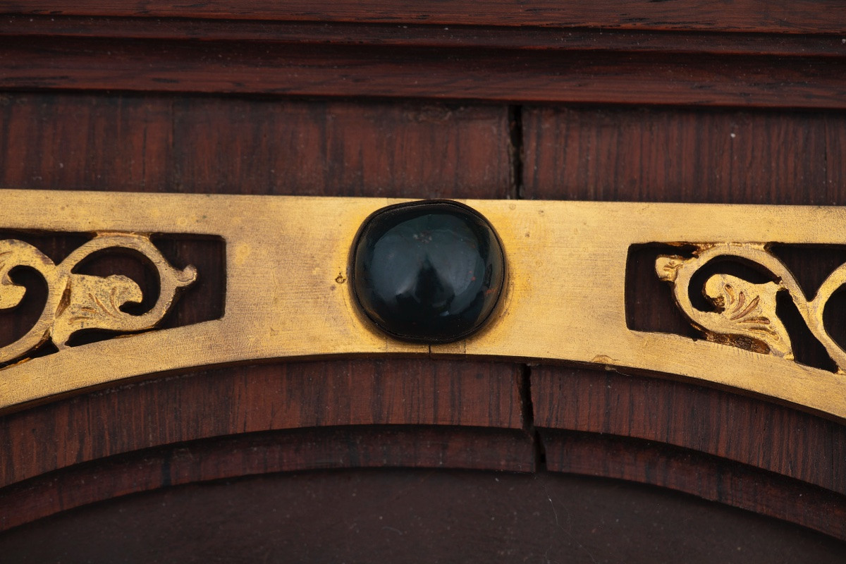 Émile Guillemin (1841-1907), “Profilo di donna orientale in bronzo con patina e smalti”-photo-4