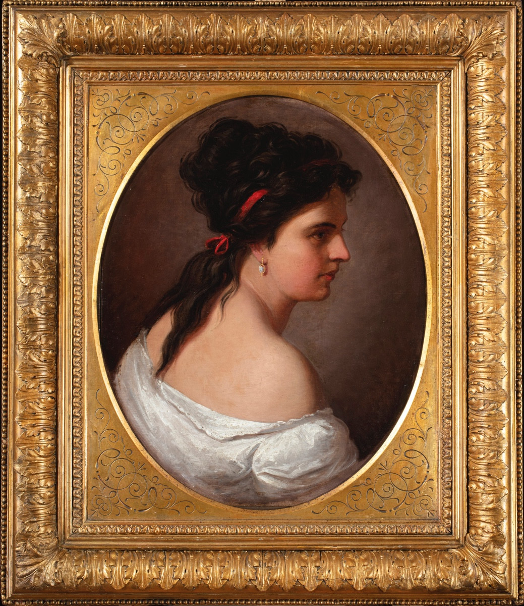 Scuola tedesca, “Profilo di fanciulla con nastro rosso”