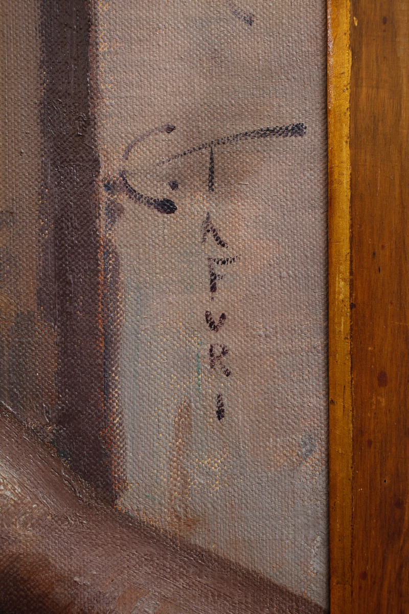 Clemente Tafuri (Salerno 1903-Genova 1971) – “Chiromante africana”, prima metà del XX secolo.-photo-2