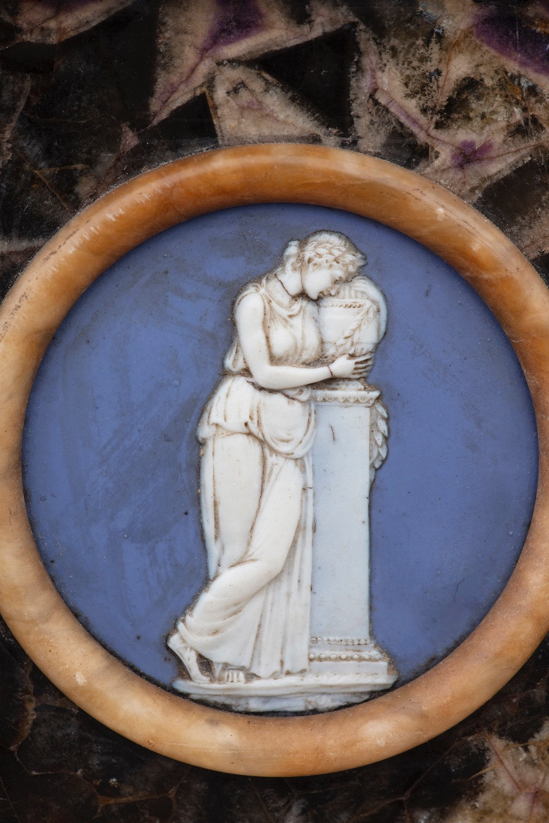 Collezione di quattro vasi in Blue John, inizio del XIX secolo.-photo-1