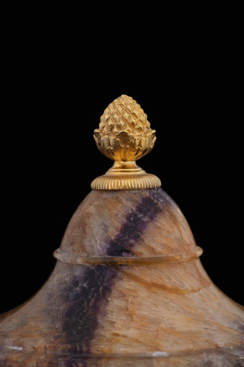 Collezione di quattro vasi in Blue John, inizio del XIX secolo.-photo-4