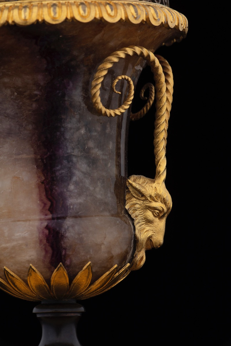 Collezione di quattro vasi in Blue John, inizio del XIX secolo.-photo-6