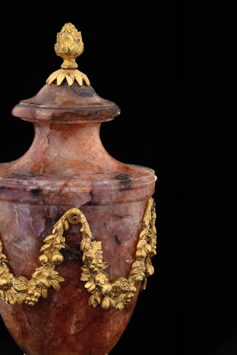 Collezione di quattro vasi in Blue John, inizio del XIX secolo.-photo-7