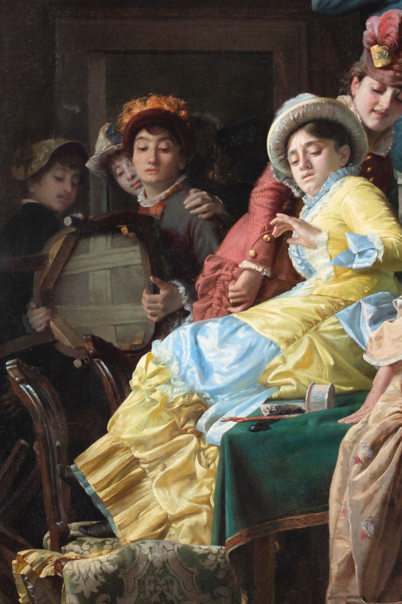 Dipinto di Pietro Saporetti (1832-1893), "Emancipazione della donna"-photo-3