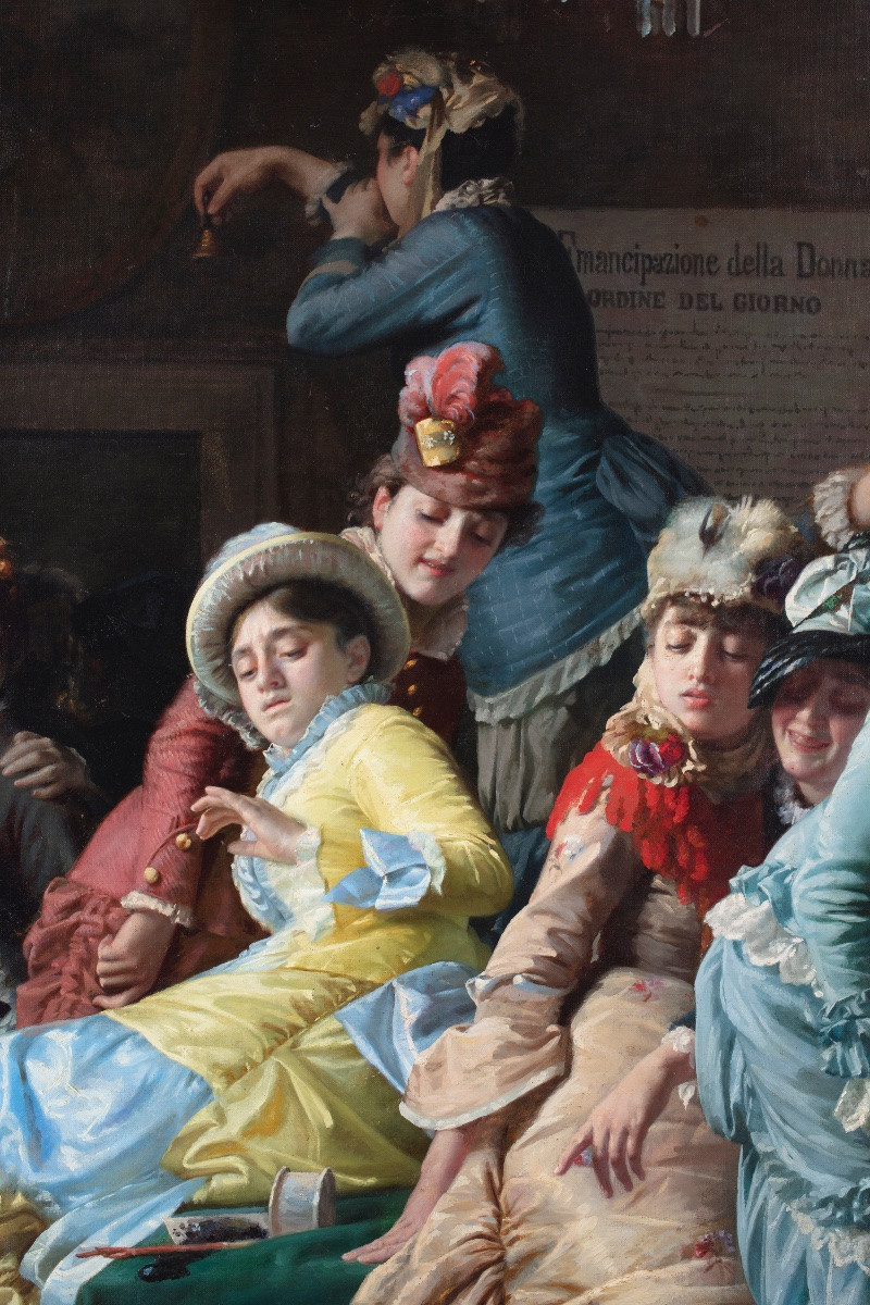 Dipinto di Pietro Saporetti (1832-1893), "Emancipazione della donna"-photo-4