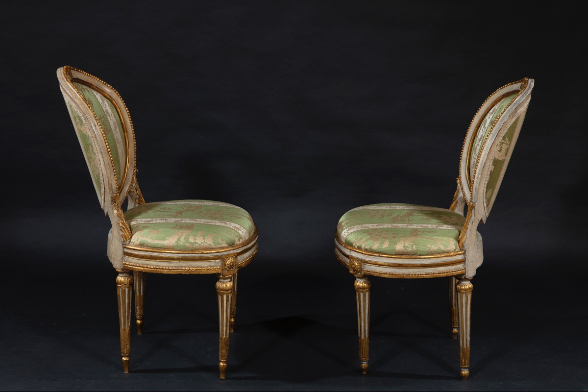 Suite da salotto lombarda Luigi XVI-photo-3