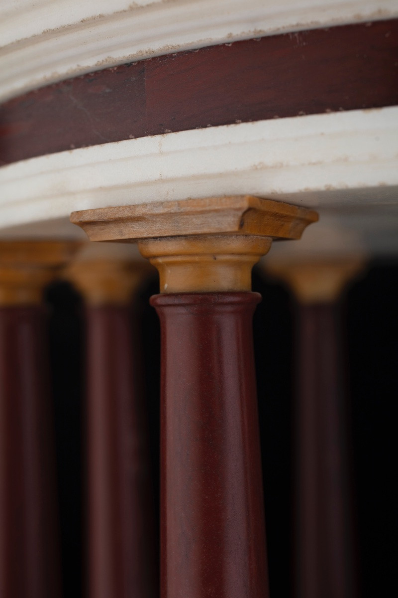 Tempietto neoclassico in pregiati marmi colorati, seconda metà del XIX secolo-photo-3