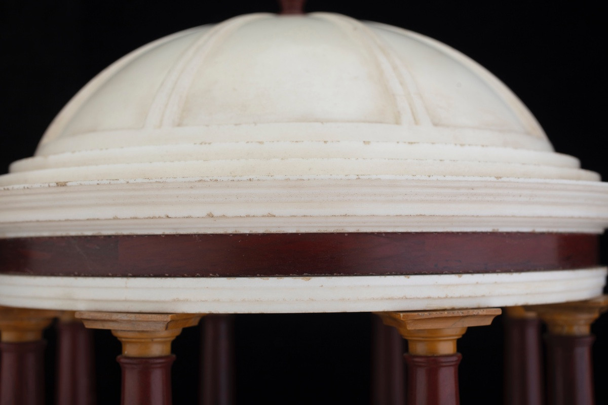 Tempietto neoclassico in pregiati marmi colorati, seconda metà del XIX secolo-photo-4