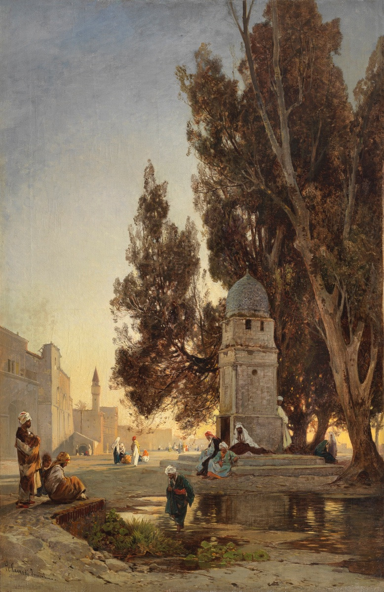 Hermann Corrodi, “Il Sabil Qaitbay sulla spianata della Cupola della Roccia, Gerusalemme"-photo-1