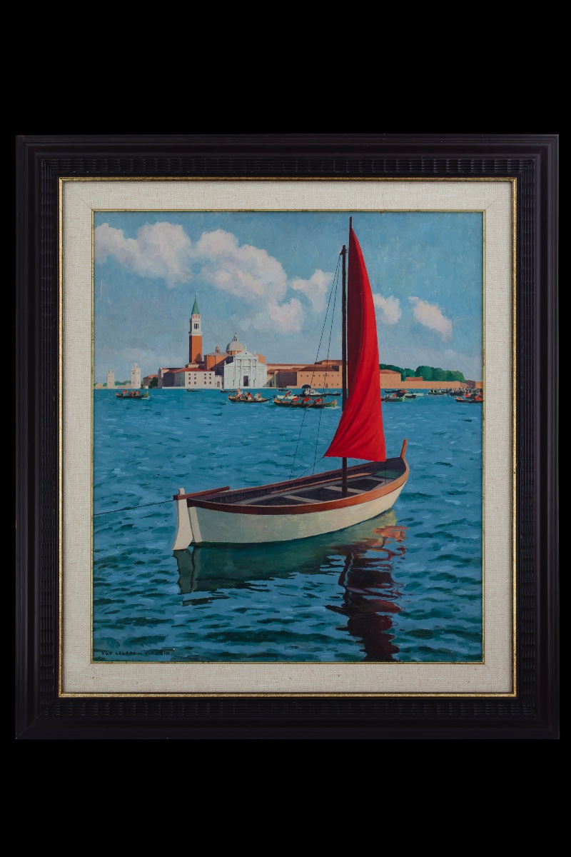 Ugo Celada da Virgilio (Borgo Virgilio 1895 – Varese 1995), Laguna, anni Cinquanta.   